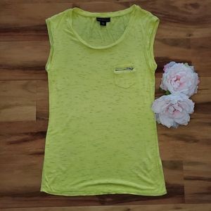 Metaphore Womens Yellow Short Sleeve Top